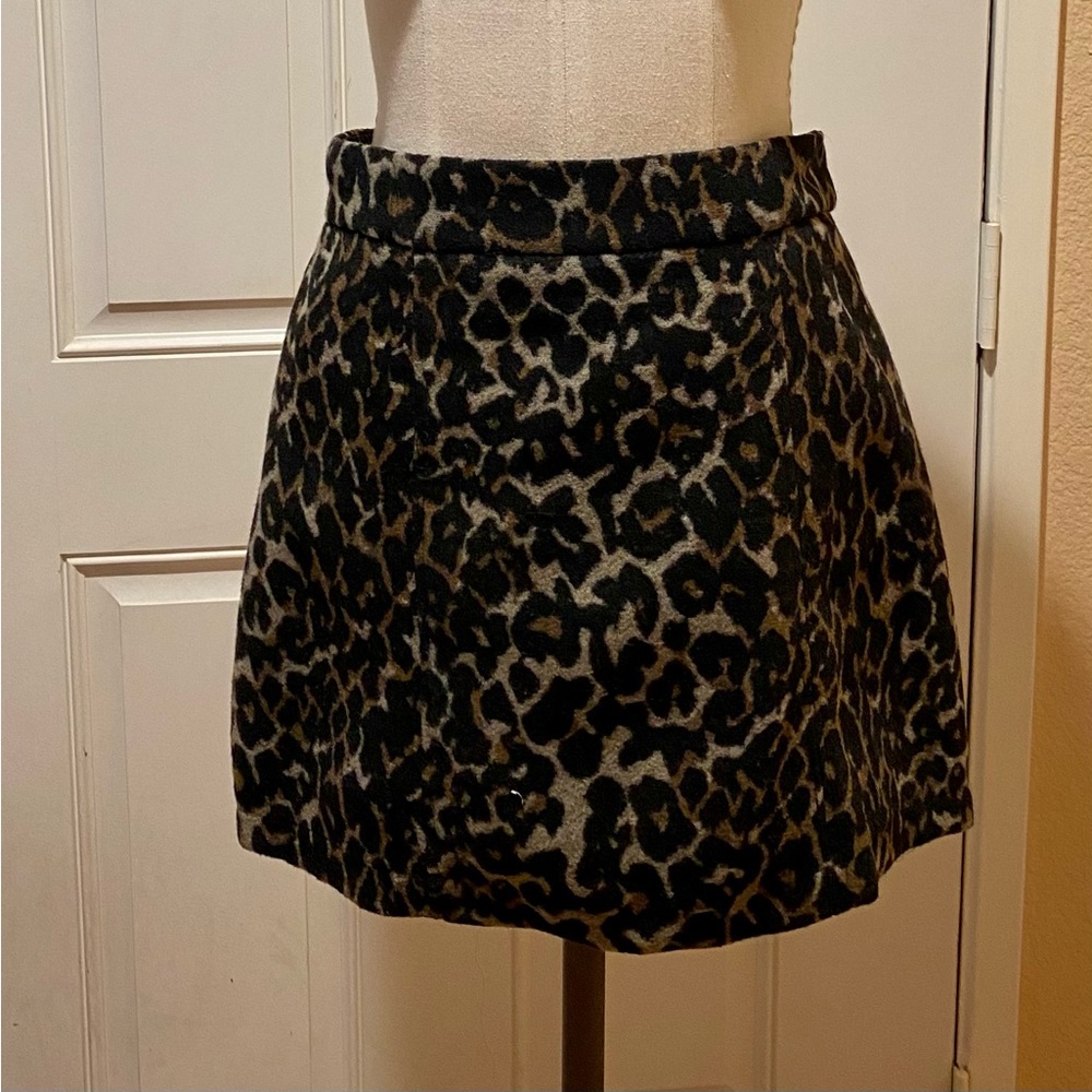 Cheetah print mini skirt